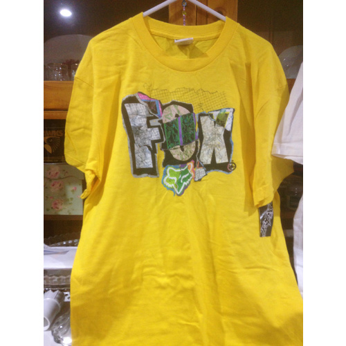 KIDS FOX RACING tshirts Yellow XL  (101)