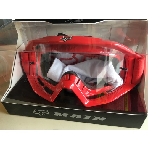 FOX MAIN MAKO MX 180 GOGGLES  RED  ADULT DIRT BIKE  
