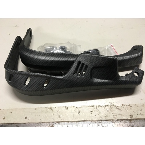 CARBON FIRBE LOOK PLASTIC HAND BRUSH GUARDS  KX KXF KTM BERG RMZ CRF YZ WR RMX