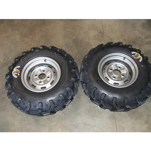 ATV FRONT RIMS & TYRES PACKAGE 25 x 8 x 12 DEESTONE HONDA TRX YAMHA YFM SUZUKI