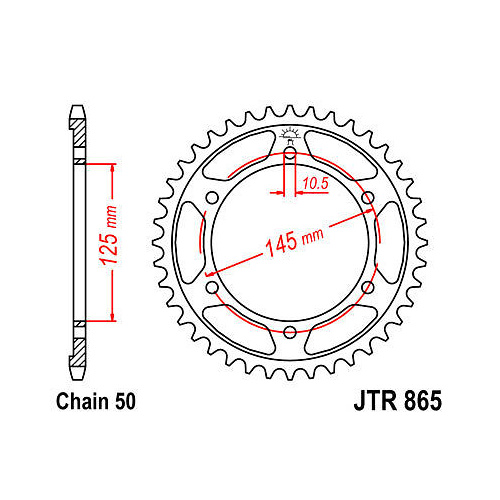 YAMAHA XT FZ 750 FZR 600   44 TOOTH REAR STEEL SPROCKET  JTR 865
