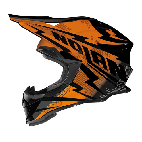 NOLAN N 53 DIRT BIKE OFF ROAD HELMET MADE IN ITALY BLACK ORANGE SIZE LARGE SALE