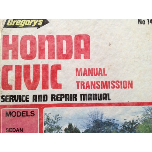 HONDA CIVIC MANUAL 1973  GREGORYS WORKSHOP MANUAL