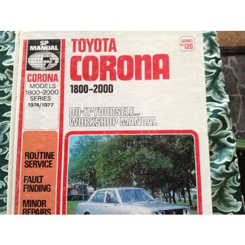 TOYOTA CORONA 1800-2000  1974-1977 GREGORYS WORKSHOP MANUAL