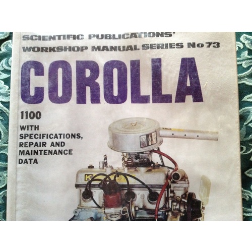 TOYOTA COROLLA 1100 SP   WORKSHOP MANUAL