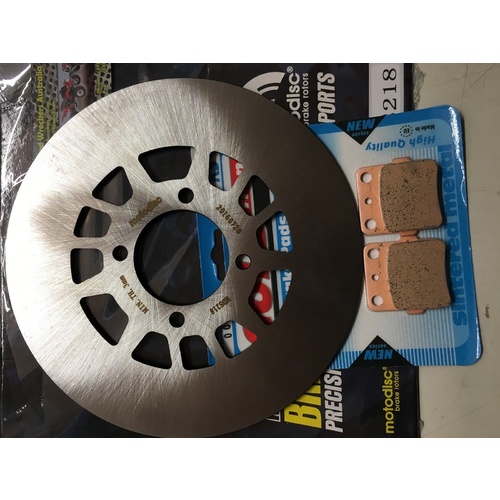 YAMAHA BANSHEE YFZ 350  REAR BRAKE DISC & GOLD FREN SINTERED BRAKE PADS 144