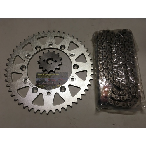 YAMAHA TTR 230 CHAIN AND SPROCKET KIT 14 FRONT 49 REAR 520 EK O RING CHAIN MADE IN JAPAN