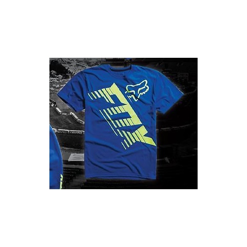 FOX RACING TEE - T SHIRT SAVANT LE TECH BLUE SIZE LARGE