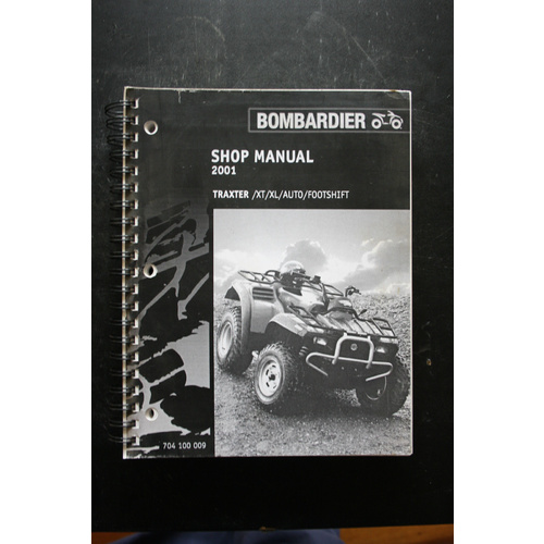GENUINE BOMBARDIER SERVICE MANUAL 01 TRAXTER /XT/XL/AUTO/FOOTSHIFT