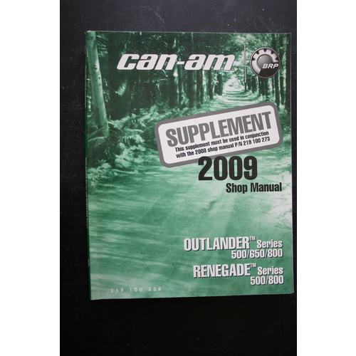 GENUINE CAM-AM SERVICE MANUAL SUPPLEMENT OUTLANDER 500/650/800-RENEGADE 500/800