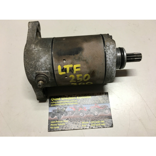 SUZUKI KINGQUAD 300 QUAD RUNNER 250 LTF   USED STARTER MOTOR 