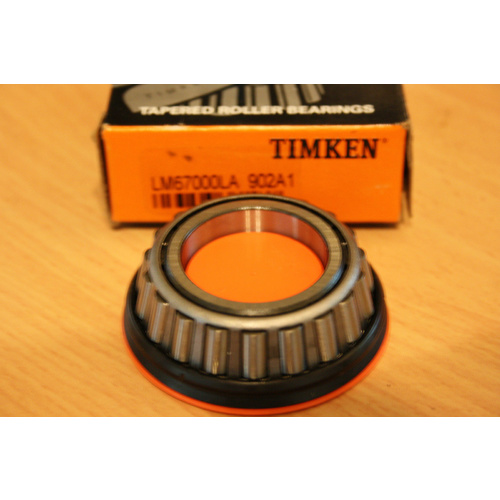 TIMKEN part number LM67000LA Tapered Roller Cone Bearing SEALED TYPE