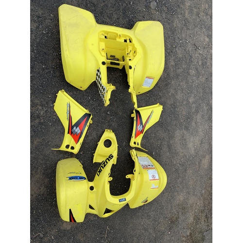 SUZUKI LTZ KAWASAKI KFX 400 2004 YELLOW PLASTICS SET FRONT REAR SIDE FENDERS