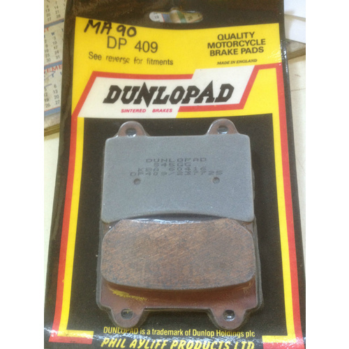 YAMAHA ROYAL STAR BRAKE PADS FRONT REAR DUNLOP FZR XJR TDM 850 dp 409