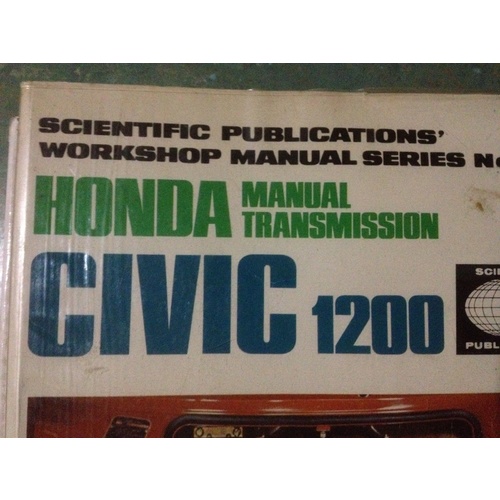 HONDA CIVIC 1200 MANUAL TRANSMISSION SCIENTIFIC   WORKSHOP MANUAL