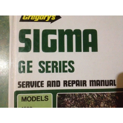 SIGMA GE SERIES1978-1980 GREGORYS  WORKSHOP MANUAL