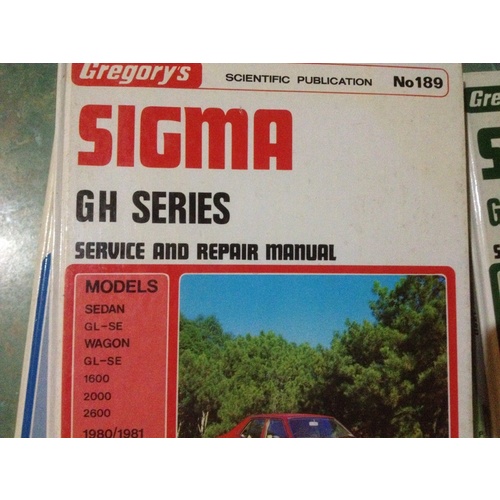 SIGMA GH SERIES 1980-1981 GREGORYS  WORKSHOP MANUAL