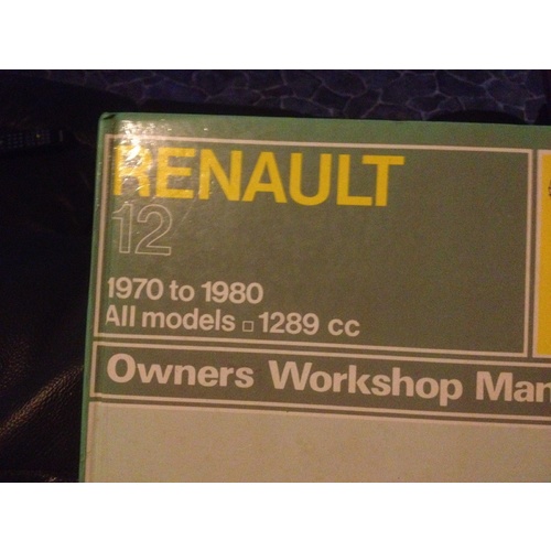 RENAULT 12 1970-1980 HAYNES WORKSHOP MANUAL
