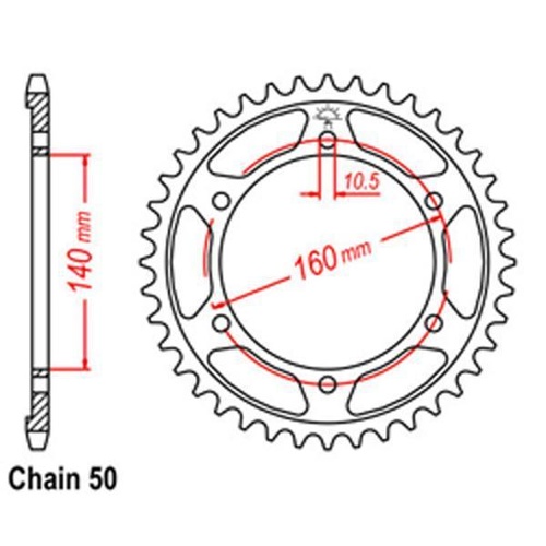 KAWASAKI GPX GPZ ZXR 750 900 1000 1100 45 TOOTH REAR STEEL SPROCKET  JTR 