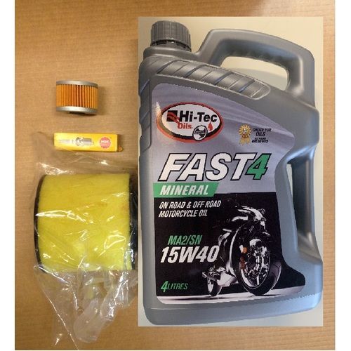 HONDA TRX 500 - 650 - 680 FA AUTO MUV700  SERVICE PACK AIR OIL FILTER SPARK PLUG HI TEC 4