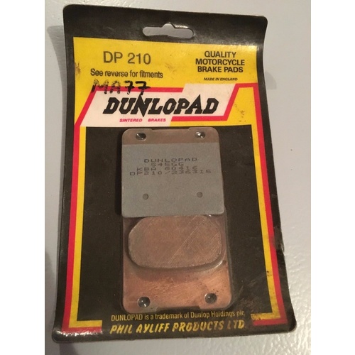 DUNLOP DUNLOPAD BRAKE PADS SINTERED METAL SUZUKI RG GS GSXR 500 600 750 1100 210