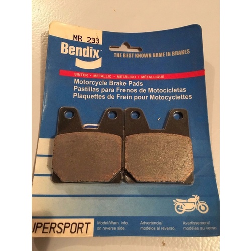 BENDIX BRAKE PADS YAMAHA REAR R1 YZF R7 750    MR 233