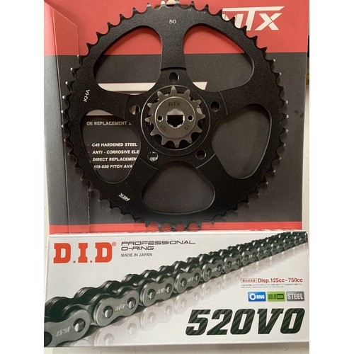 HONDA CTX 200 AG BUSHLANDER CHAIN & SPROCKET KIT 12 T 50 T REAR DID O RING 