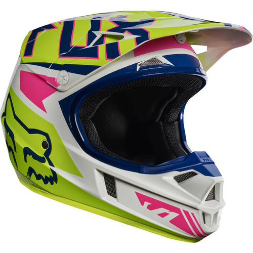 FOX RACING JUNIOR V1 FALCON MULIT COLOR  HELMET MX DIRT BIKE SIZE YOUTH MEDIUM
