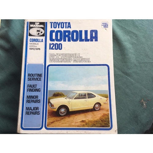 TOYOTA COROLLA 1200 GREGORYS PUBLICATIONS  WORKSHOP MANUAL