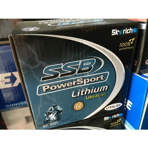 SSB POWERSPORT ULTRALITE LITHIUM BATTERY LFP5L-BS SUIT KTM 300 EXC MST DIRT BIKE