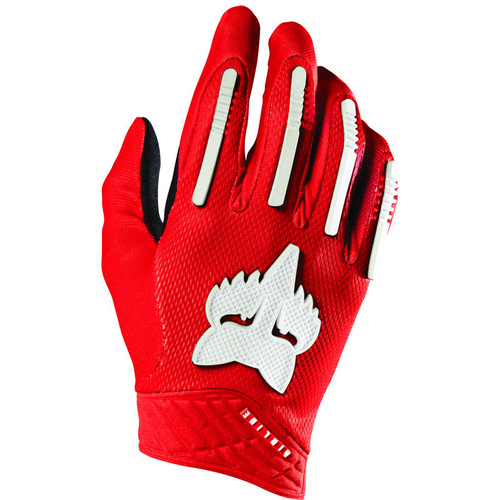 FOX RACING MX  UNION AIRLINE  RED , WHITE FOX HEAD GLOVES  SIZE EXTRA LARGE