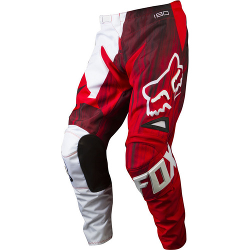 FOX RACING MX GEAR 180 VANDAL RED / WHITE PANTS SIZE 28