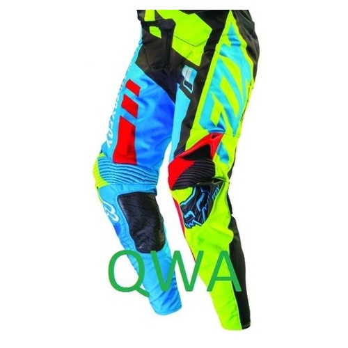 FOX RACING MX OFF ROAD  360 DIVIZION BLUE / YELLOW ( GREEN ) PANTS 30  SAVE $$$$