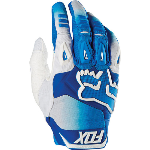 FOX RACING MX  ENDURO OFF ROAD  PAWTECTOR RACE GLOVES  BLUE / WHITE SIZE SMALL