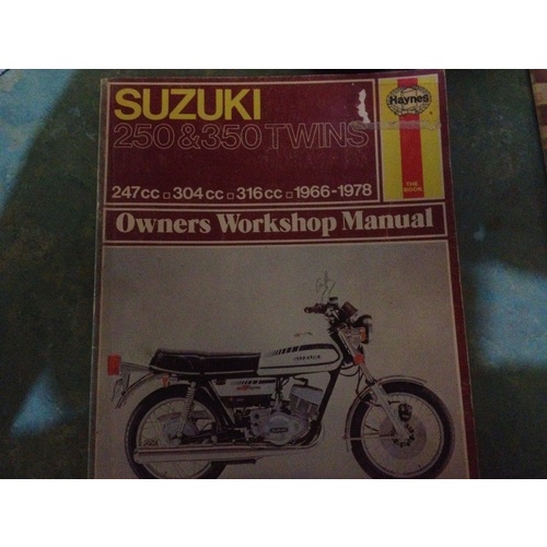 SUZUKI 250-350 TWINS HAYNES WORKSHOP MANUAL 1966-1978