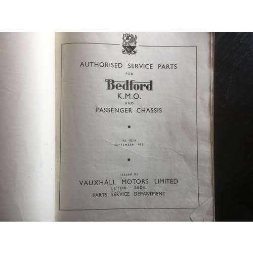 BEDFORD K M O SERVICE PARTS MANUAL