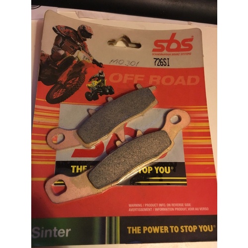 SBS SINTER METAL FRONT BRAKE PADS SUZUKI RM 80 100 KAWASAKI KX 80 85 100 726I