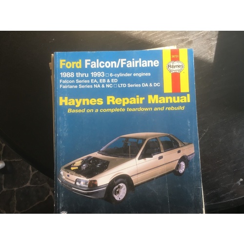 FORD FALCON FAIRLANE 1988-93 6 CYL HAYNES SERVICE REPAIR  MANUAL