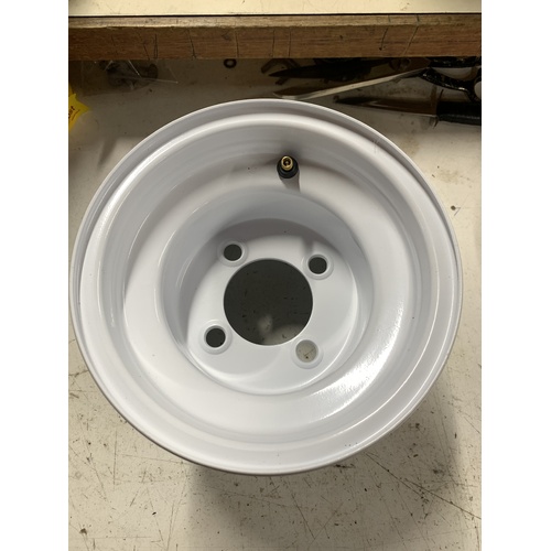 ATV CALF TRAILER RIM ONLY  8 INCH  , 4 X 102 mm PCD WHITE