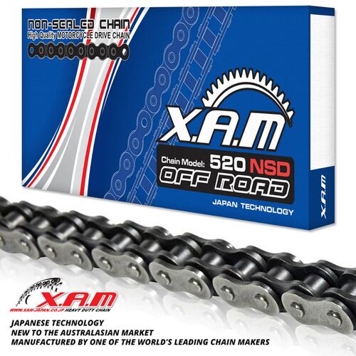 XAM 520 HEAVY DUTY NON SEALED CHAIN MX OFF ROAD ENDURO XR DR KDX PE RM KX YZ CR CRF TTR