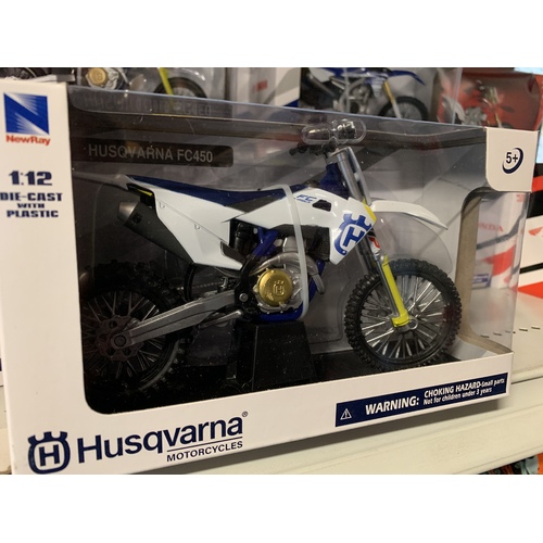 HUSQUVARNA FC 450 HUSKY MX  TOY MODEL DIECAST 1:12 SCALE GIFT IDEA CHRISTMAS
